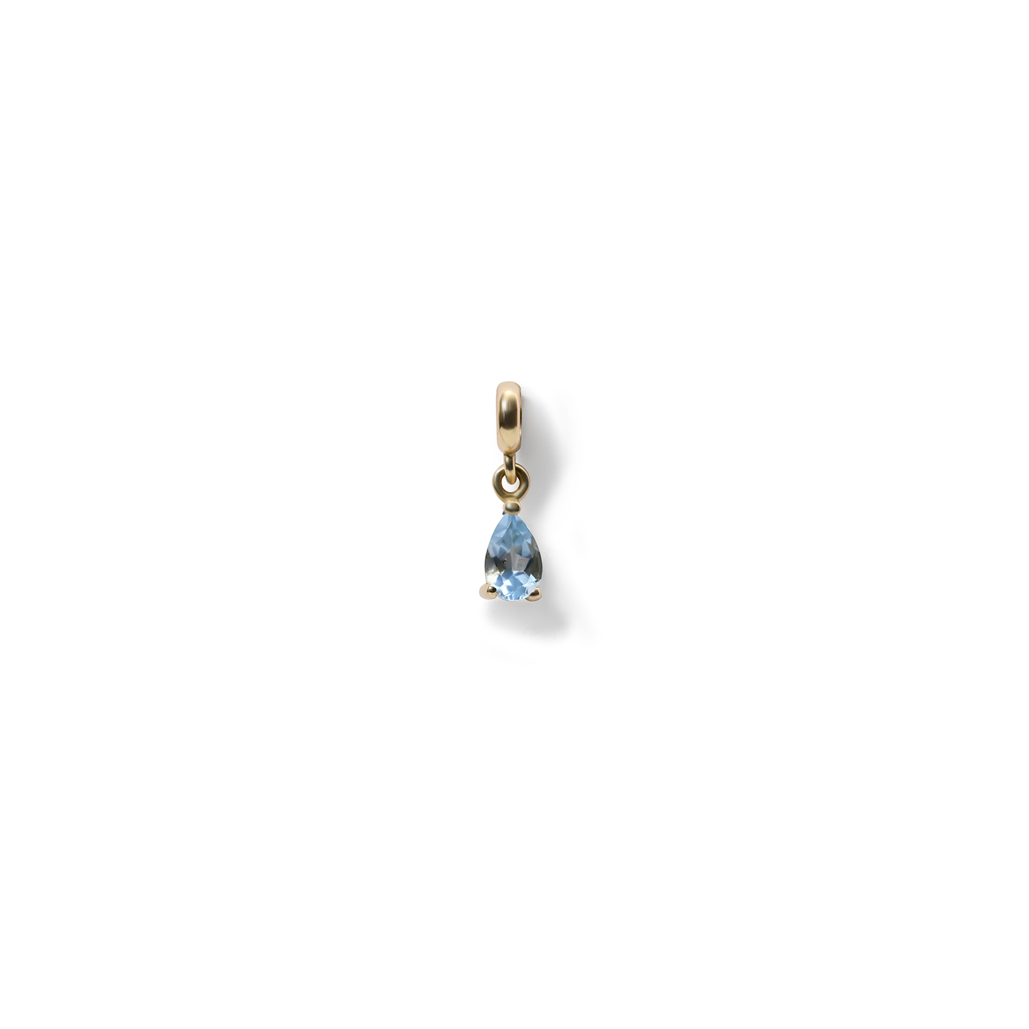 Aquamarine Charm – Mart Doğum Taşı – 14 Ayar Altın
