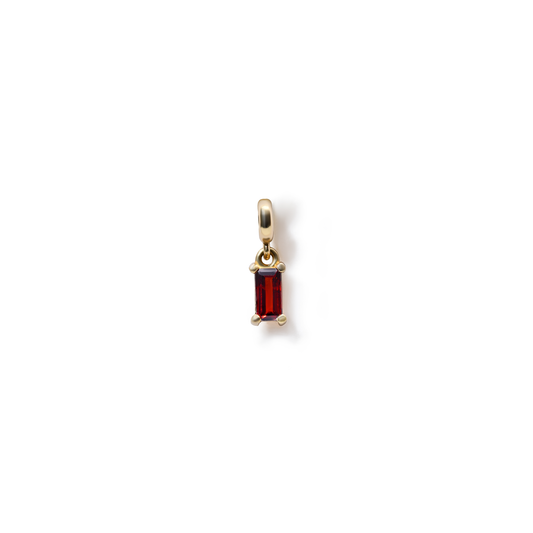 Garnet Charm – Ocak Doğum Taşı – 14 Ayar Altın