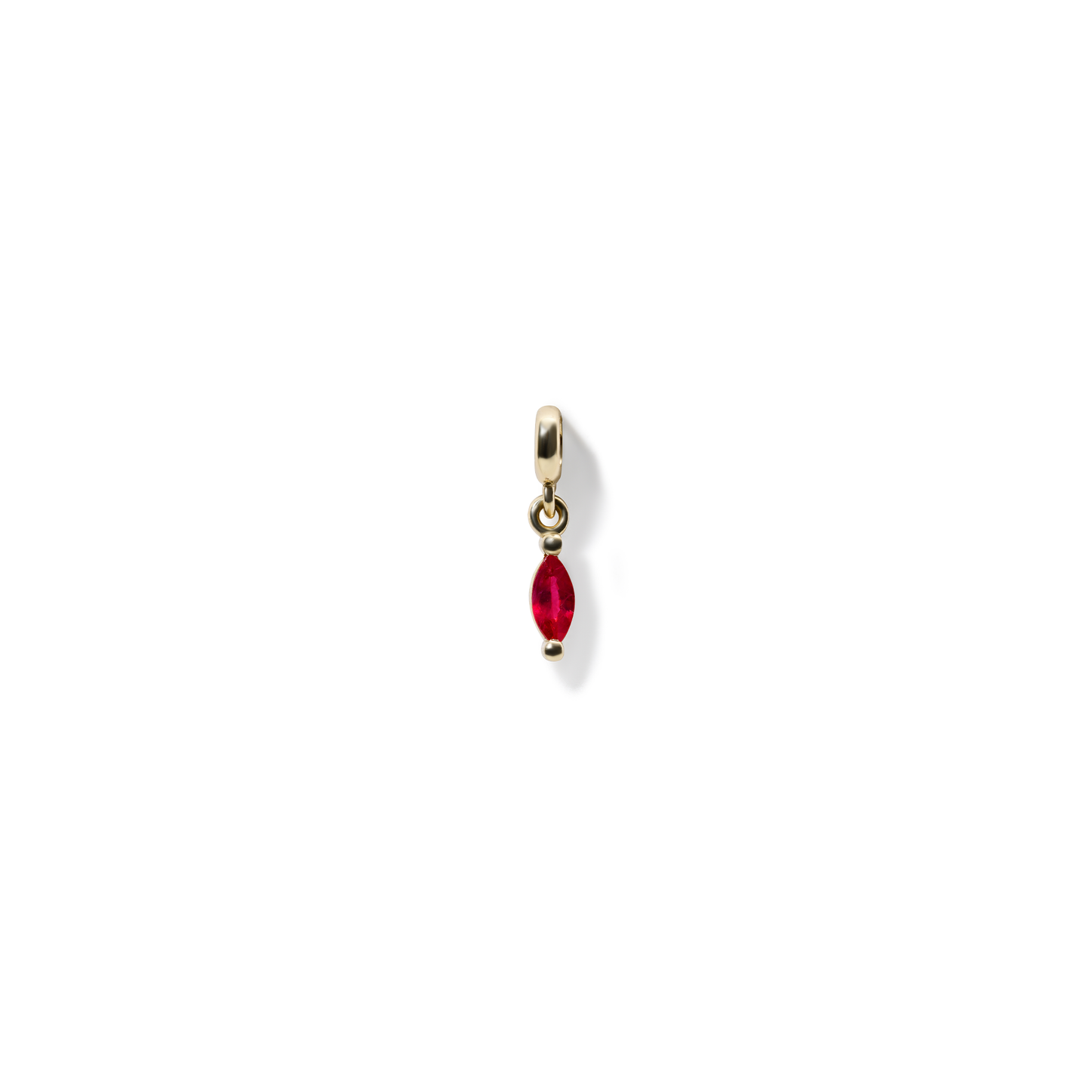 Yakut Markiz Charm – Temmuz Doğum Taşı – 14 Ayar Altın