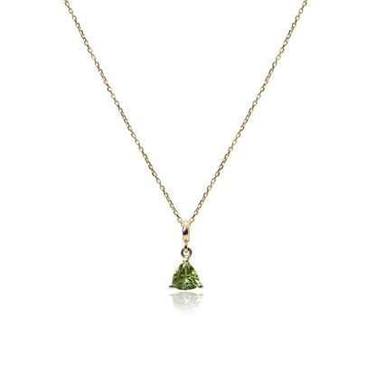 Peridot Kolye – 14 Ayar Altın Charm Kolye – Ağustos Doğum Taşı
